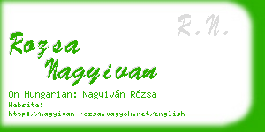 rozsa nagyivan business card