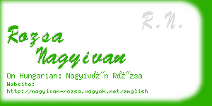 rozsa nagyivan business card